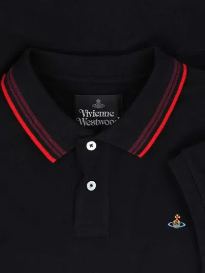 Vivienne Westwood Classic Polo Solid Piquet Black M Men In Black