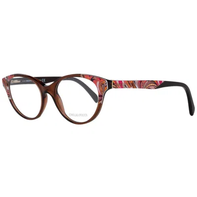 Pucci Emilio  Brown Plastic Glasses Women's (frames) In Brown