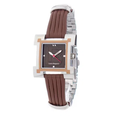 Laura Biagiotti Brown Leather Lining Dress Watch In Brown