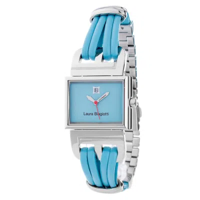 Laura Biagiotti Blue Leather Lining Dress Watch In Blue