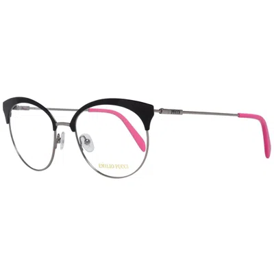 Pucci Emilio  Black Metal Glasses Women's (frames) In Multi