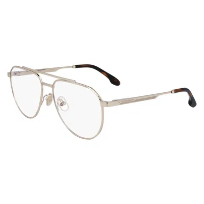Victoria Beckham Gold Metal Glasses (frames) In Metallic