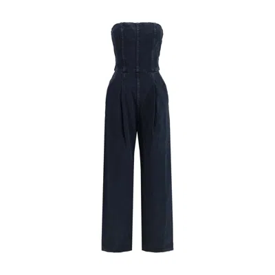 Agolde Agyness Strapless Jumpsuit In Illusion In Blue