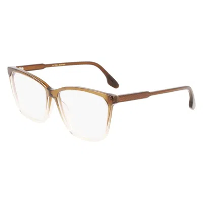 Victoria Beckham Gold Acetate Glasses (frames) In Brown