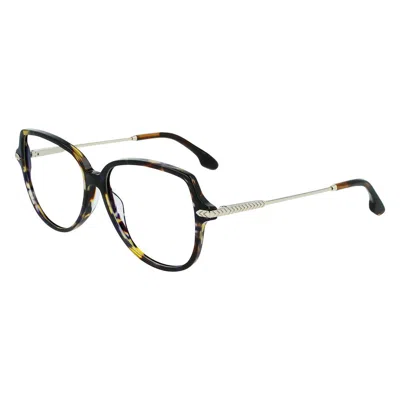Victoria Beckham Brown Acetate Glasses (frames) In Multi