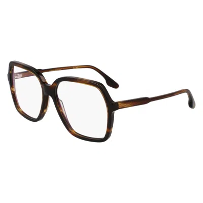 Victoria Beckham Brown Acetate Glasses (frames) In Multi