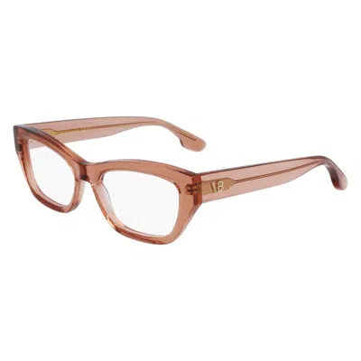 Victoria Beckham Multicolor Acetate Glasses (frames) In Burgundy