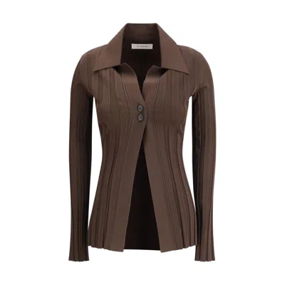 Max Mara Brown Viscose Cardigan In Brown