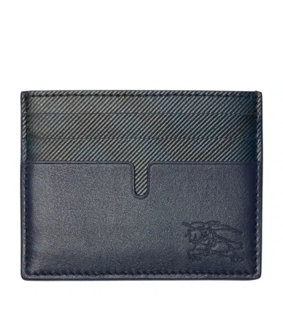 Burberry Tall Pop Check Card Holder​ In Blue