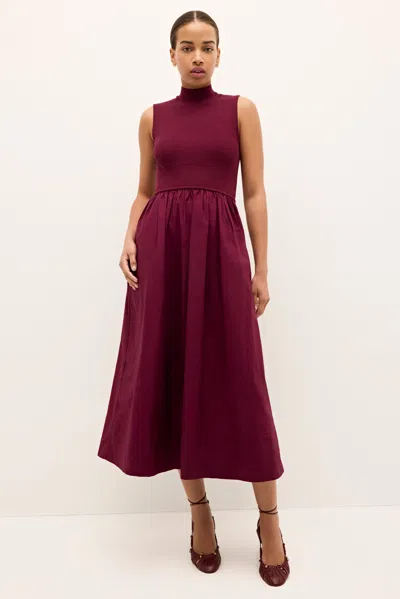 Marie Oliver Yana Dress In Burgundy