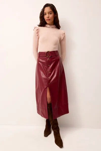 Marie Oliver Chelsea Skirt In Burgundy