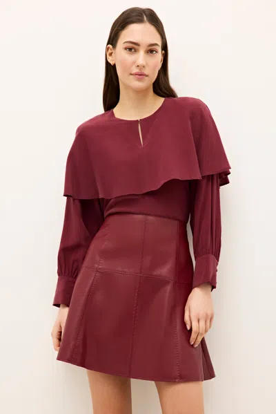 Marie Oliver Jayne Blouse In Burgundy