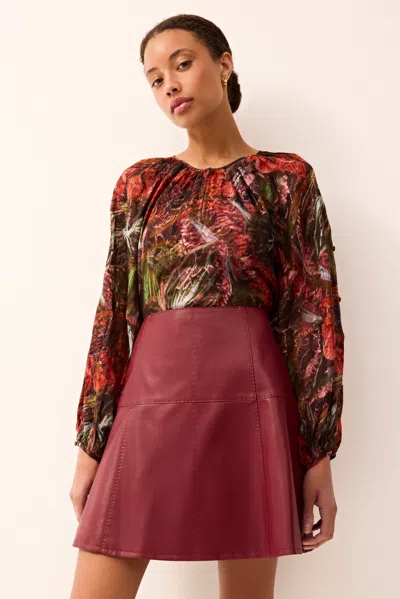 Marie Oliver Arabella Blouse In Burgundy