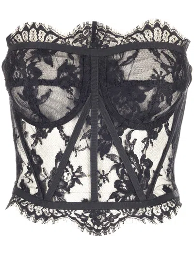 Dolce & Gabbana Lace Corset Top In Black