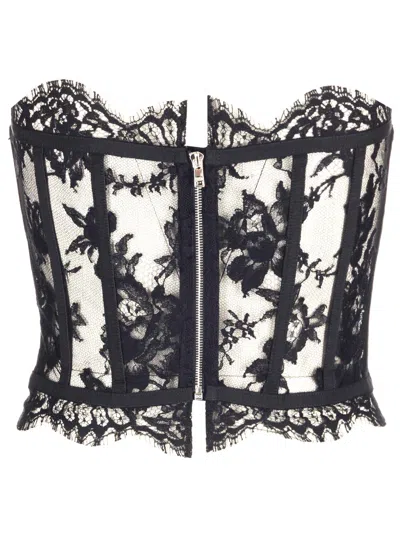 Dolce & Gabbana Lace Corset Top In Black