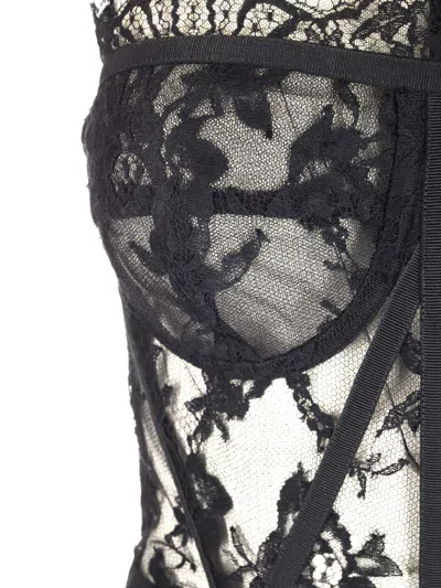 Dolce & Gabbana Lace Corset Top In Black