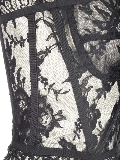 Dolce & Gabbana Lace Corset Top In Black