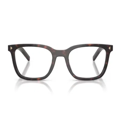 Prada Pr B11v 17n1o1 Root Tartarugato Glasses In Brown