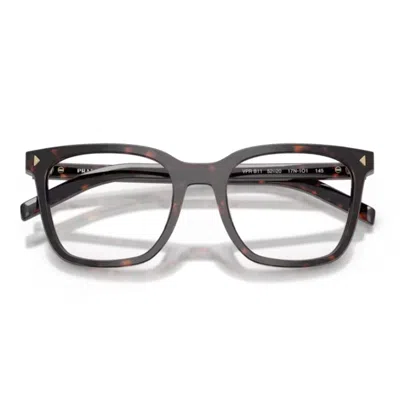 Prada Pr B11v 17n1o1 Root Tartarugato Glasses In Brown
