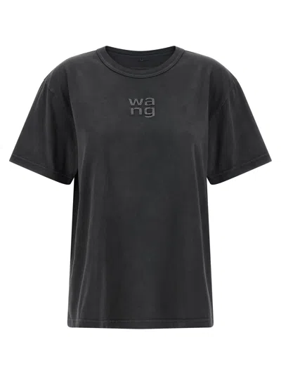 Alexander Wang T Hotfix Logo T-shirt In Black