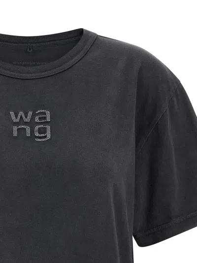 Alexander Wang T Hotfix Logo T-shirt In Black