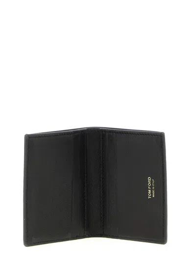 Tom Ford Cardholder Stmpa Crocodile In Black
