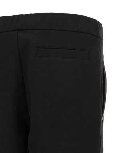 Hugo Boss Striped Insert Track Pants In Black
