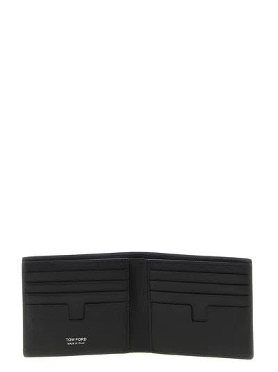 Tom Ford Textured Leather Bifold Wallet And Cardholder In Black