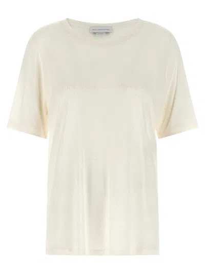 Stella Mccartney Beads Embroidery T-shirt White In Neutral