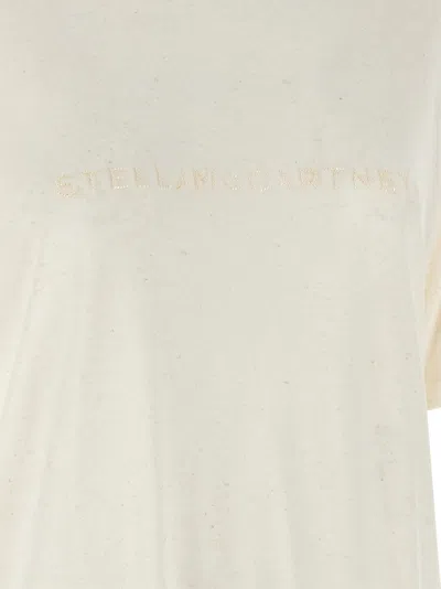 Stella Mccartney Beads Embroidery T-shirt White In Neutral