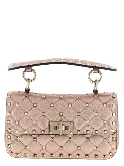 Valentino Garavani Rockstud Spike Shoulder Bag In Pink