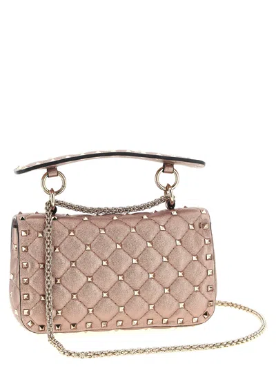 Valentino Garavani Rockstud Spike Shoulder Bag In Pink
