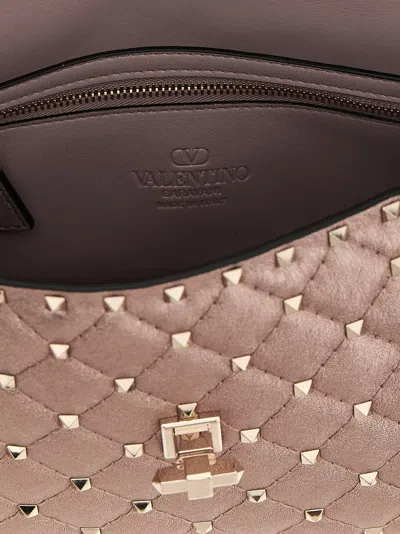 Valentino Garavani Rockstud Spike Shoulder Bag In Pink
