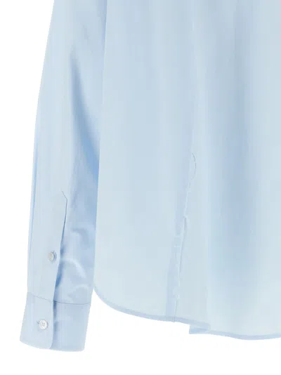 Mm6 Maison Margiela Poplin Shirt Shirt And Blouse Light Blue In Blue