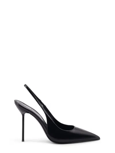 Paris Texas 105mm Lidia Patent Leather Slingbacks In Black