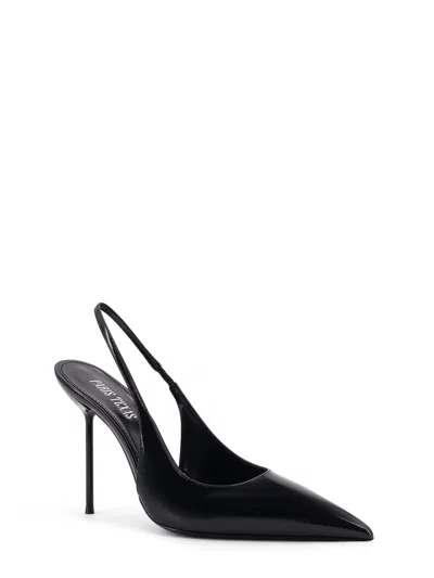 Paris Texas 105mm Lidia Patent Leather Slingbacks In Black
