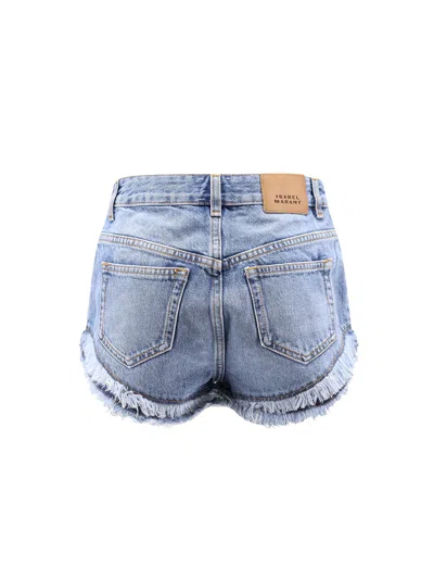 Isabel Marant Eneidala Mini Denim Shorts In Blue