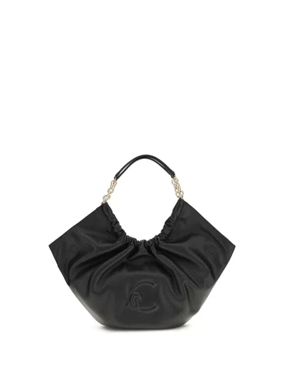 Coccinelle Black Calf Leather Bos Taurus Shoulder Bag In Black