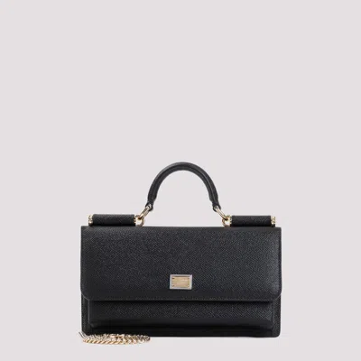Dolce & Gabbana Dauphine Phone Handbag In Black