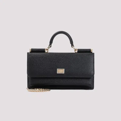 Dolce & Gabbana Dauphine Phone Handbag In Black