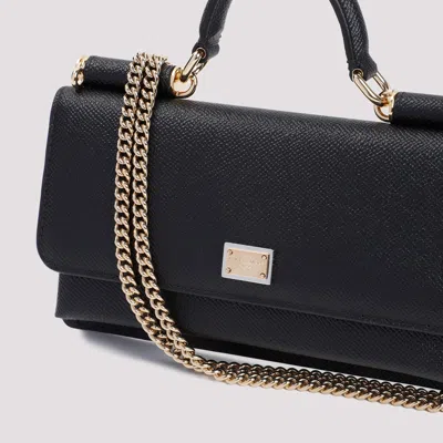 Dolce & Gabbana Dauphine Phone Handbag In Black