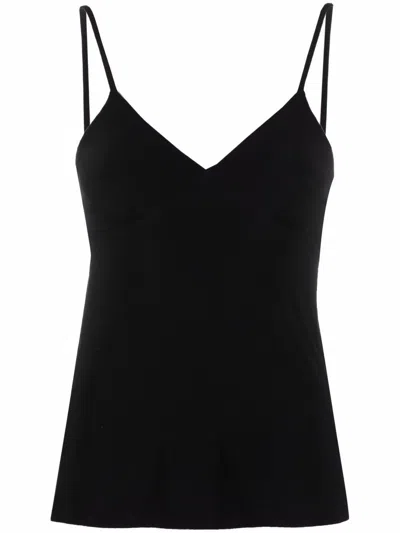 Norma Kamali Top With Thin Straps In Black