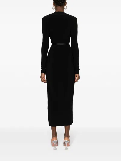 Norma Kamali V-neck Maxi Dress In Black