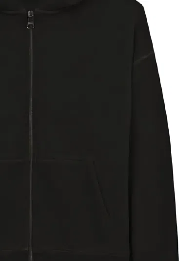 Msgm Kids Zip-up Sweatshirt In Black