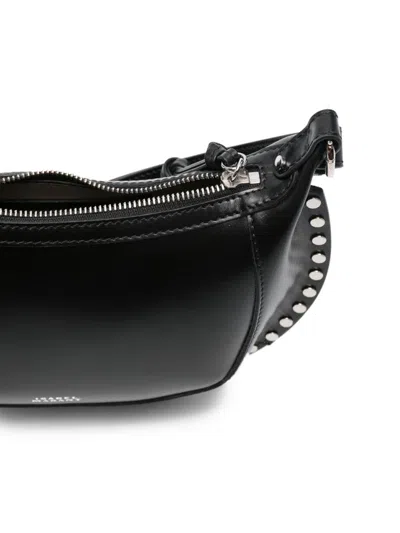 Isabel Marant Oskan Moon Studded Shoulder Bag In Black