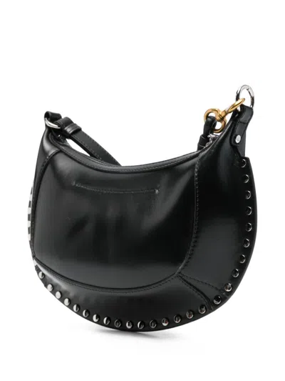 Isabel Marant Oskan Moon Studded Shoulder Bag In Black