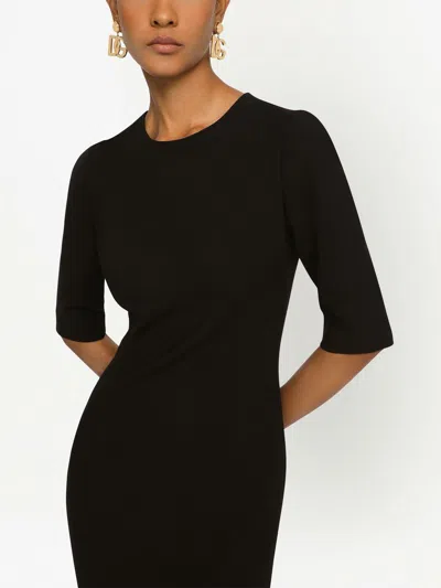 Dolce & Gabbana Midi Dress In Brown