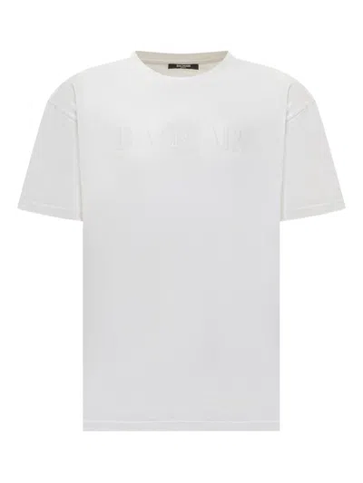Balmain Kids T-shirt With Embossed Logo In White