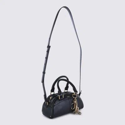 Chloé Black Leather Chloe Bowling Top Handle Bag In Black