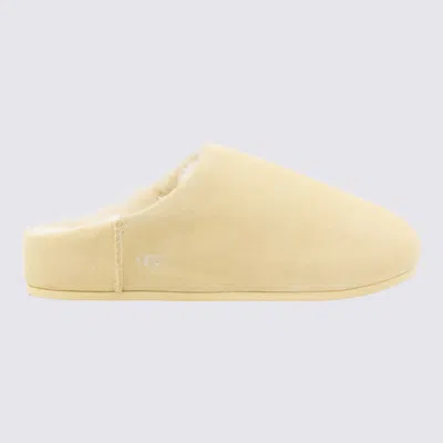 Ugg Light Beige Elea Slip On Flats In Yellow